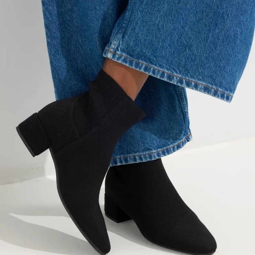 Rothy's Black Heeled Boots
